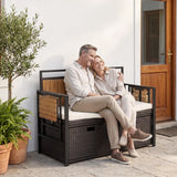 Tangkula 45 Gallon Outdoor Bench with Storage