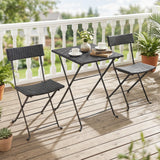 Tangkula 3-Piece Folding Bistro Set for Backyard