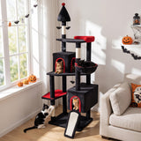 Tangkula 75" Gothic Cat Tree Halloween Cat Tower