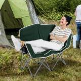 Tangkula 2 Person Camping Chair with Padded Seat