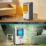 Evaporative Cooler and Heater, Portable Cooling Fan with Remote Control, 3-Mode, 3-Speed and Timer Function