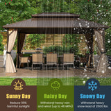 Tangkula 12x16 FT Hardtop Gazebo
