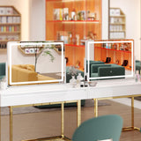 Tangkula 32" x 22" Large Makeup Mirror with 10X Magnify Mirror