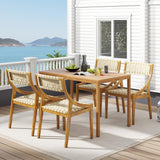 Tangkula Outdoor Dining Chair with Webbing Seat & Backrest