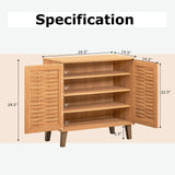 Tangkula Shoe Cabinet with 2 Doors