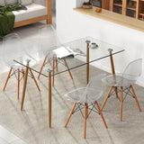 Tangkula 5 Pieces Dining Room Table Set, Modern Table & Chair Set for 4