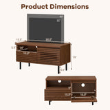 Tangkula Mid Century Modern Farmhouse TV Stand for 32/40"