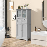 Tangkula Tall Bathroom Storage Cabinet, Freestanding Floor Cabinet