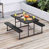 Tangkula Picnic Table Bench Set for 2 to 4 People