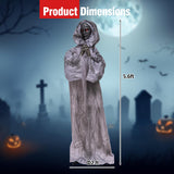 Tangkula 5.6 FT Animated Halloween Standing Weeping Woman Statue