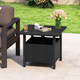 Tangkula Outdoor Table with Hole with 2 Sand Bags