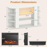 50" Fireplace TV Stand with RGB Lights and 23" Electric Fireplace for Living Room