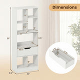Tangkula 51” Tall Open Bookcase with Drawer(1/2)