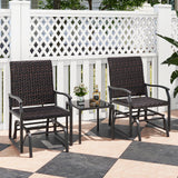 Tangkula 3 Pieces Patio Gliding Set