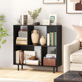 Tangkula 4 Cubby Open Bookcase