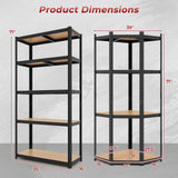 Tangkula 2 Pack Metal Storage Shelves Load 3600LBS, 71" H Heavy Duty Adjustable Garage Storage Utility Racks