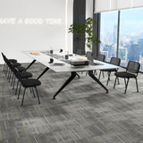 Guest Reception Chairs Set of 5, Stackable Meeting Room Chairs w/Mesh Backrest & Upholstered Seat