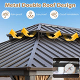 Tangkula 12x16 FT Hardtop Gazebo for Patio Garden Deck Lawn Backyard