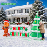 Tangkula 9.5 FT Lighted Inflatable Merry Christmas Sign Outdoor Decoration