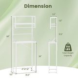 Tangkula Over the Toilet Storage Rack 3-Tier Over Toilet Bathroom Organizer with Towel Holder