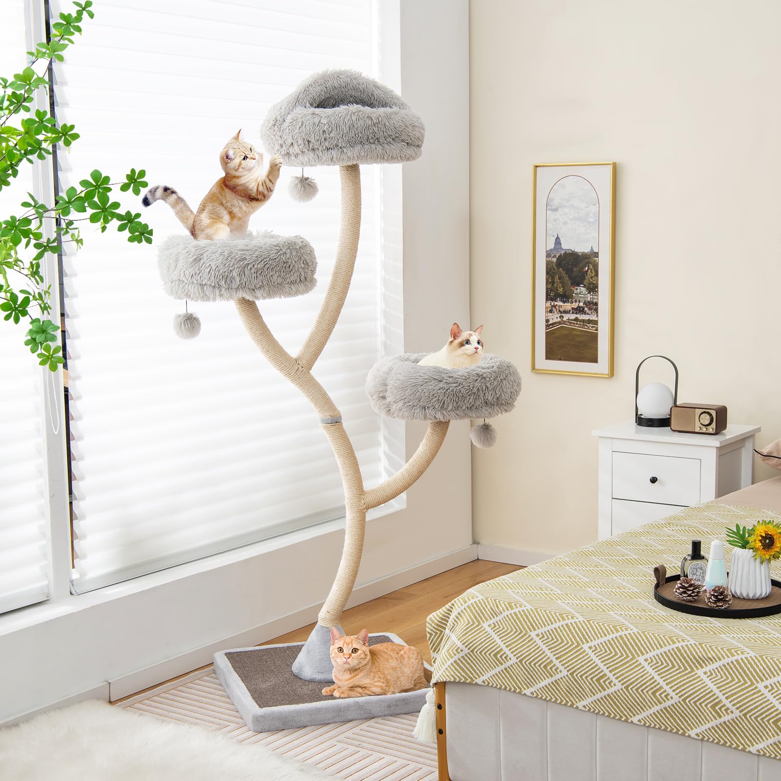 Tall Cat Tree for Indoor Cats - Tangkula