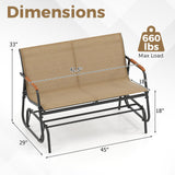 Tangkula 2/3-Person Outdoor Glider Bench