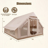 Tangkula Inflatable Tent for Camping w/Stove Jack & Hand Pump
