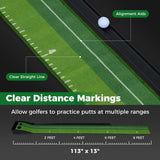 Tangkula Putting Green Indoor Golf Putting Mat 3 Putting Practice Balls Golf Training Aid for Home Office & Outdoors