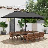 Tangkula 15FT Double-Sided Patio Umbrella with Base
