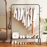 Tangkula Heavy Duty Clothes Rack 50-Inch Wide Metal Garment Wardrobe Rack