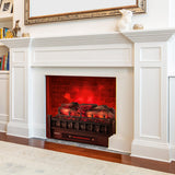 Tangkula 20" Electric Fireplace Log Set Heater with Adjustable Temp