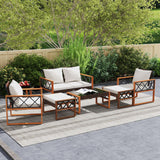 Tangkula 7 Pieces Patio Furniture Conversation Set