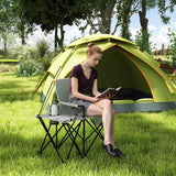 Tangkula Oversized Outdoor Camp Chair with Side Table