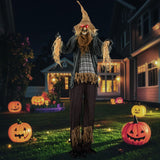 Tangkula 7 FT Halloween Decoration Animated Standing Scarecrow