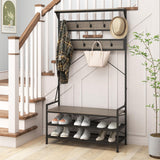 Tangkula Hall Tree with Bench and Shoe Storage