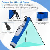 Tangkula Golf Stand Bag for The Driving Range with Shoulder Strap Pocket and Bottle Holder for Men Women