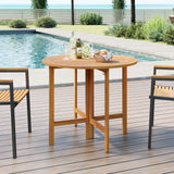 Tangkula 36 Inches Outdoor Folding Round Dining Table