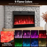 Tangkula Electric Fireplace Heater Insert