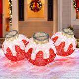 Tangkula Christmas Lighted Lantern with 80 LED Lights & Support Base