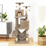 Tangkula Cat Tree for Indoor Cats 57 Inch Large Cat Tower