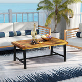 Tangkula Outdoor Acacia Wood Coffee Table