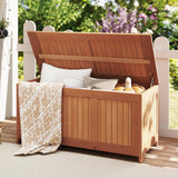 Tangkula 58 Gallon Wood Outdoor Storage Box