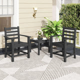 Tangkula Patio Dining Chairs Set HDPE All Weather Outdoor Chair