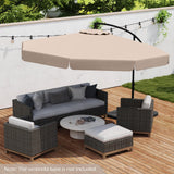 Tangkula 10FT Offset Hanging Umbrella with Cover
