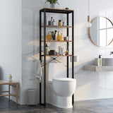 Tangkula Over The Toilet Storage Rack, 70 Inch Tall Bathroom Space Saver w/Metal Frame