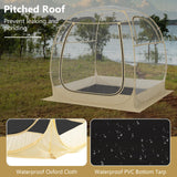 Tangkula All Weather Sports Tent for 5-6 People, Pop Up Instant Tent with Waterproof Tarp Floor