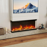 Tangkula 3-Sided Electric Fireplace Insert with Remote Control
