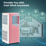 Portable Air Conditioner for Room up to 350 Sq. Ft, 10000 BTU 3-in-1 AC Unit for Bedroom w Dehumidifier/Fan/Cool/Sleep Mode