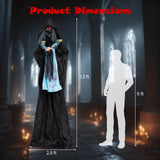Tangkula 7.2 FT Animated Halloween Standing Devil Catching Doll Decorations