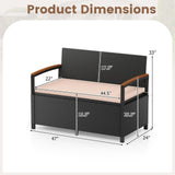 Tangkula 46 Gallon Outdoor Bench with Storage